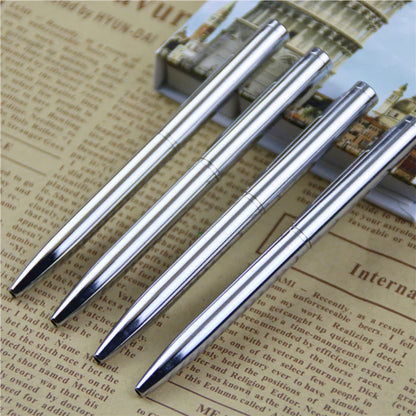 Mini Metal Ballpoint Pen – Pocket-Size Rotating Portable Oil Pen for Smooth Writing