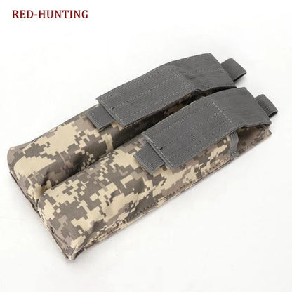P90 UMP45 Tactical MOLLE Magazine Pouch – 1000D Nylon Double Stack Ammo Carrier Utility Bag for Hunting & Outdoor Use