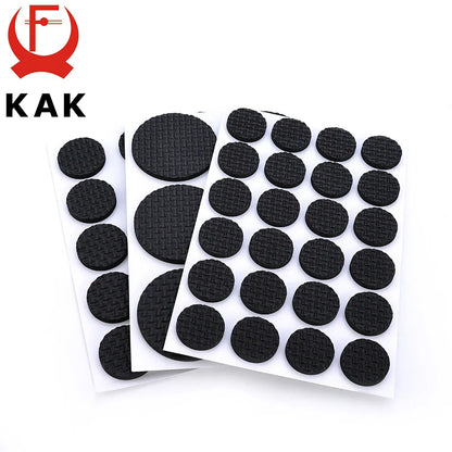 KAK Self-Adhesive Furniture Leg Felt Pads, Anti-Slip Rug Mat Bumper, 1-24PCS Chair Table Protector, Furniture Hardware Damper