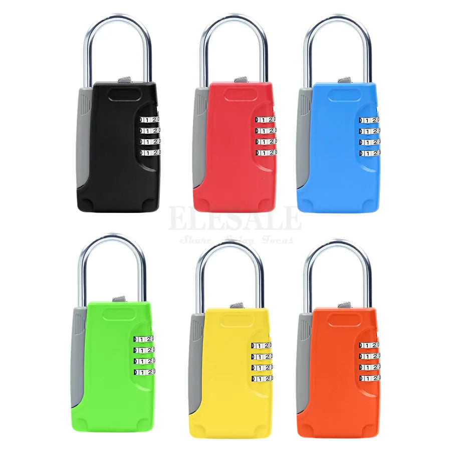 High-Quality Hidden Key Safe Box – 4-Digit Password Lock with Hook (Mini Metal Secret Storage for Home, Villa, Caravan)