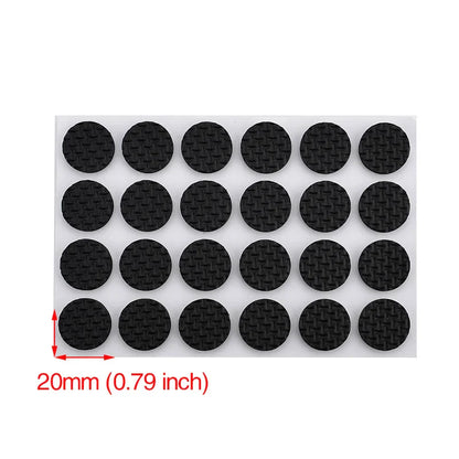 KAK Self-Adhesive Furniture Leg Felt Pads, Anti-Slip Rug Mat Bumper, 1-24PCS Chair Table Protector, Furniture Hardware Damper