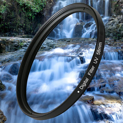 Lens UV Digital Filter Protector — Fits 37mm to 82mm for Canon, Nikon DSLR & SLR Cameras (Sample Package)