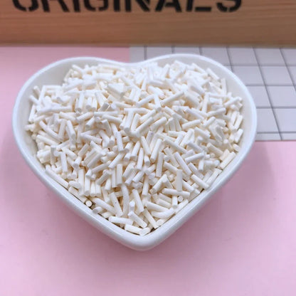 100g Colorful Long Clay Sprinkles – 5-6mm DIY Craft Decorations for Phone Deco & Creative Projects
