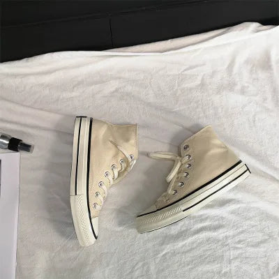 Men’s Canvas Shoes — Fashion Summer Casual Sneakers, High-Top Vulcanized Flats for Men & Women, 2023 Spring-Summer