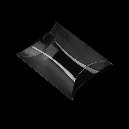 50pcs Pillow-Shaped Candy Boxes – Clear PVC Sweet Gift Packaging for Wedding Party Favors