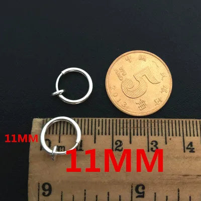 Unisex Clip-On Earrings – Invisible No-Piercing Spring Ear Cuffs, Small Circle Gold/Silver/Black Plated Jewelry for Women & Men