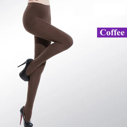 Women’s Black 120D Opaque Tights – Seamless Warm Nylon Pantyhose, Thick Winter Stockings for Spring & Autumn Footed Legwear