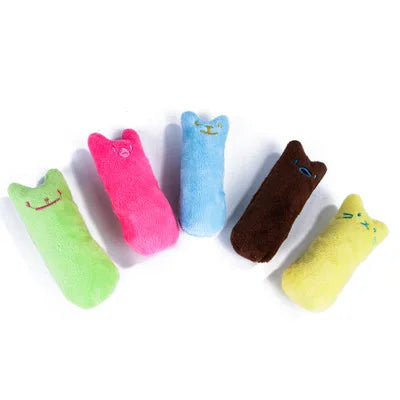 Interactive Catnip Teeth Grinding Toys - Funny Plush Cat Toy for Pet Kittens, Promotes Chewing, Vocal Play, and Claws Engagement with Cat Mint