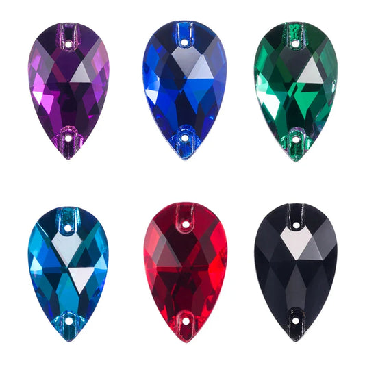 AAAAA Tear Drop Rhinestones — High-Quality Sew-On Stones for Dress, Bag, Garment & Shoe Decoration