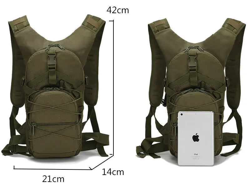 15L Molle Tactical Backpack – Outdoor Sports Bicycle Bag for Cycling, Hiking, Climbing, Camping & Fishing with Hydration Support