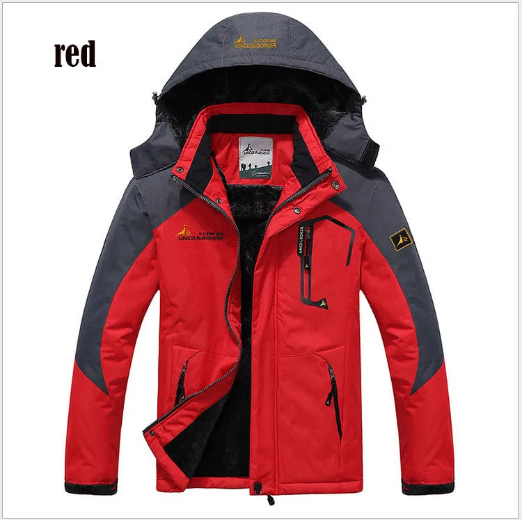 Men's Winter Parka – Windproof & Warm Hooded Fur Coat, Military-Style Thick Anorak Jacket