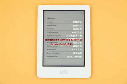 Kobo Glo N613 eBook eReader, 6-Inch 1024x768 Touchscreen, Front & Backlight, 4G/16G/32G, WiFi E-Ink Reader