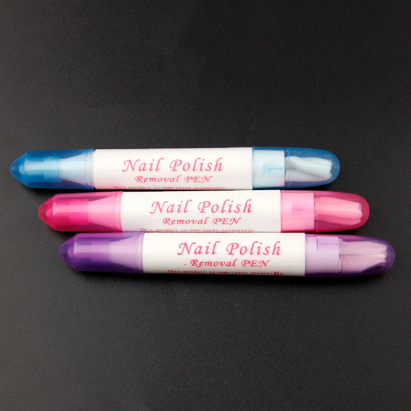 1 Pc Nail Art Corrector Pen with 3 Tips - Newest Nail Polish Corrector for Mistake Removal - Manicure Tool for Precise Cleaning