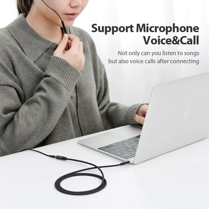 Vention 3.5mm AUX Extension Cable – Jack Audio Cord for Car, Laptop, TV, Xiaomi & Huawei | Stereo Headphone & Speaker Connector