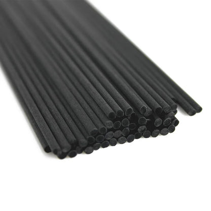 100PCS Black Fiber Rattan Sticks – Reed Diffuser Refill Sticks for Aromatherapy, 40/35/30/25/22/19/10cm
