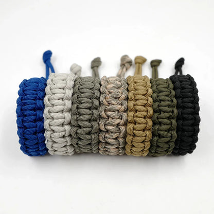 Adjustable Survival 550 Paracord Bracelet - Emergency Parachute Cord, Ideal for Camping, Hiking & Outdoor Adventures