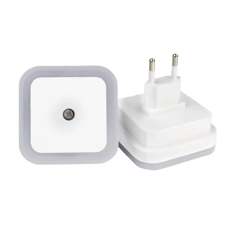 Mini Wireless Sensor LED Night Light - EU/US Plug, Square Design for Baby, Children, Living Room, Bedroom, Corridor