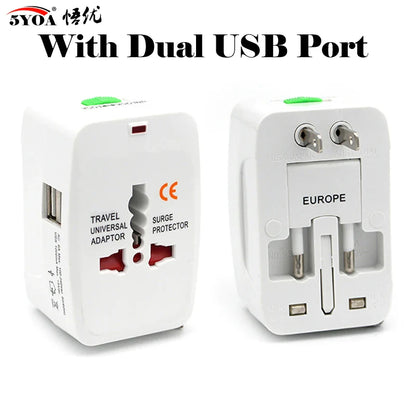 Universal Electric Plug Power Socket Adapter – International Travel Charger Converter for EU, UK, US, AU