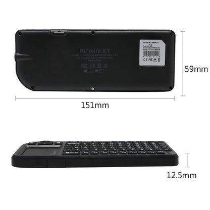 Rii X1 2.4GHz Mini Wireless Keyboard with TouchPad – English/ES/FR Layout for Android TV Box, PC & Laptop