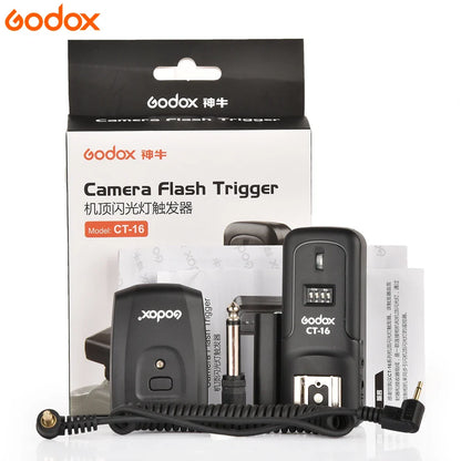 Godox CT-16 16-Channel Wireless Flash Trigger Transmitter & Receiver Set for Canon Nikon Pentax Studio Speedlite