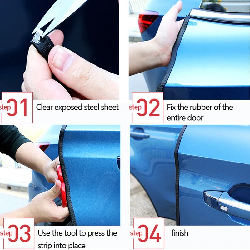 Universal Car Door Edge Protector - Auto Door Guard Protective Strips for Automobiles, Trunk, Hood Sealant Strip