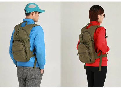 15L Molle Tactical Backpack – Outdoor Sports Bicycle Bag for Cycling, Hiking, Climbing, Camping & Fishing with Hydration Support