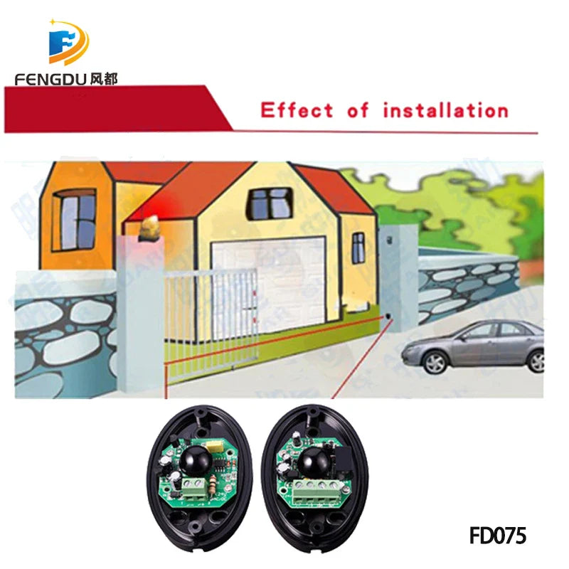 Infrared Sensor Photocell Detector - Safety Beam for Garage Gate Door (DOORHAN, DITEC, ATA Compatible)