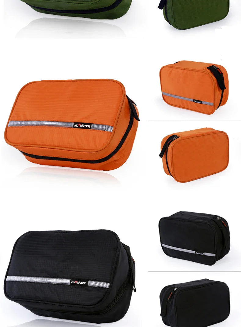 Hanging Travel Toiletry Bag | Organizer Kit for Men & Women with Cosmetics & Makeup Storage