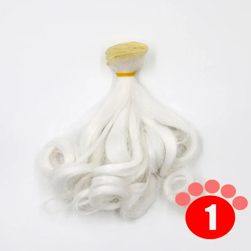 Msiredoll BJD Wig Accessories - Gradient Color Doll Hair for 1/3 1/4 1/6 1/12 DIY Wigs