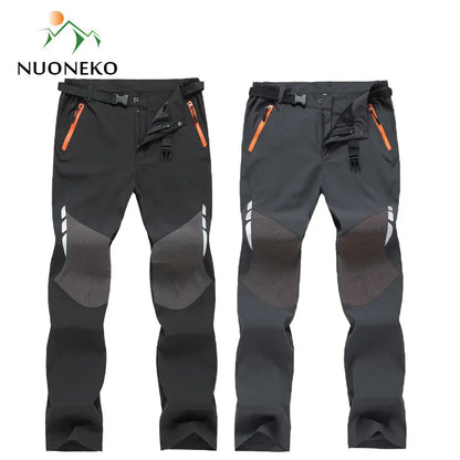 Men’s Reflective Summer Hiking Pants – Lightweight, Breathable, Quick-Dry Outdoor Trekking & Mountain Climbing Trousers with Belt