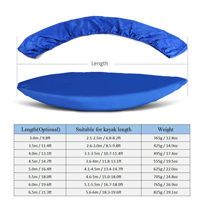 Professional Universal Kayak Cover – Waterproof, UV-Resistant Canoe & Boat Dust Storage Shield