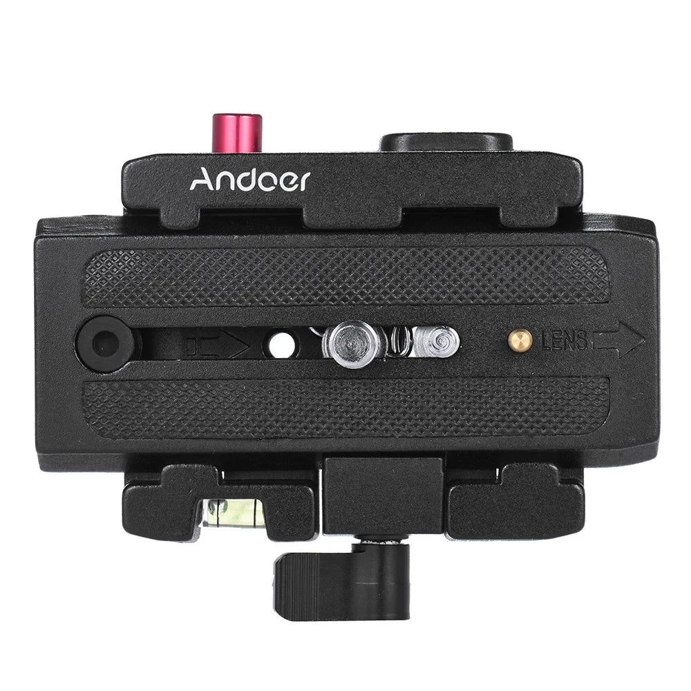 Andoer Video Camera Tripod Quick Release Clamp Adapter – with Plate for Manfrotto 501, 500AH, 701HDV, 503HDV, Q5 Head