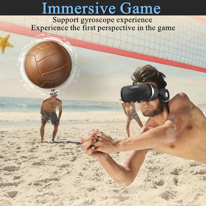 Blu-Ray VR Glasses – HD IMAX 3D Virtual Reality Headset with Huge Screen, Google Cardboard, Phone & Game Joystick Support