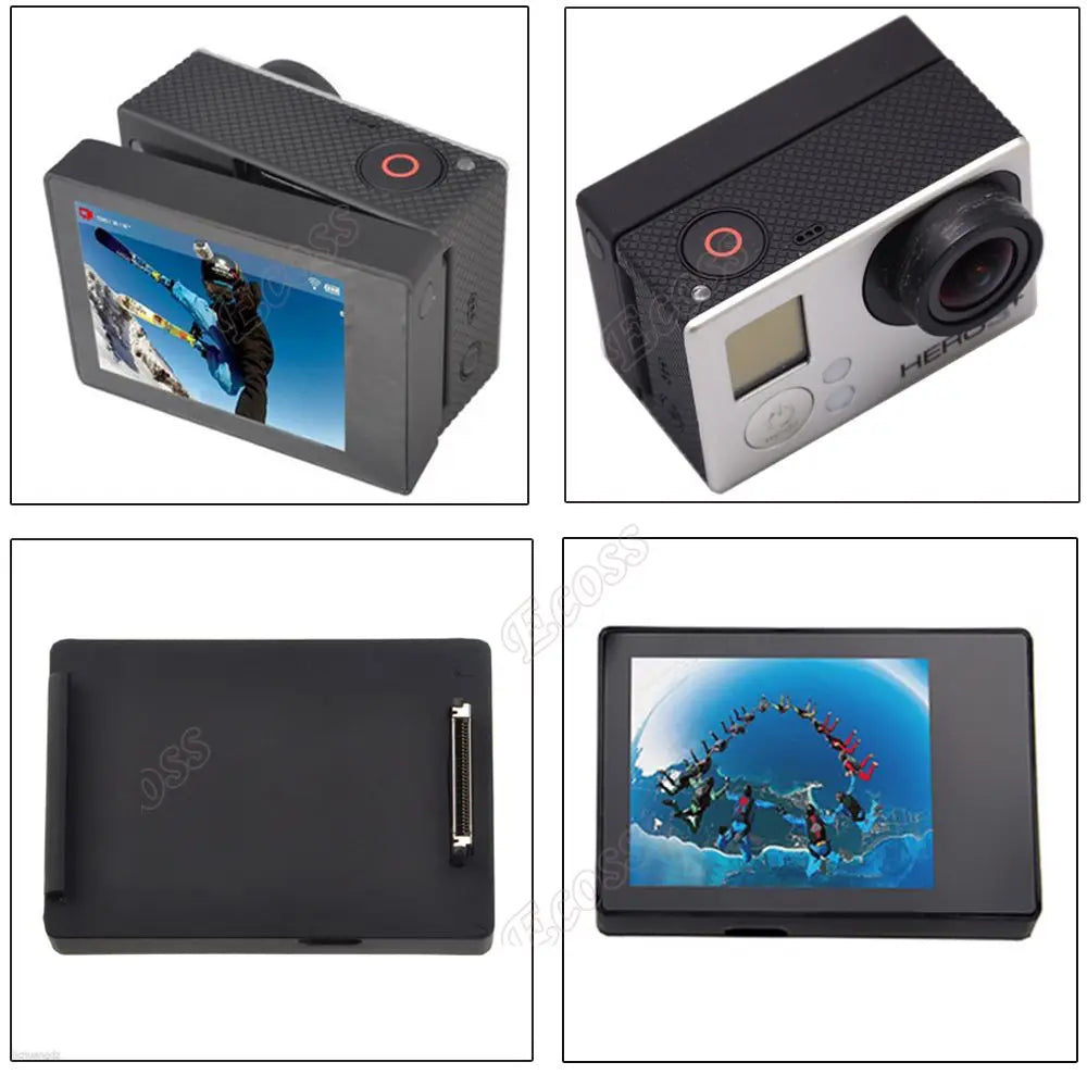 Suptig LCD Screen BacPac for GoPro Hero 3/3+/4 – External Display Viewer Replacement Camera Accessory for Action Recording & Monitoring