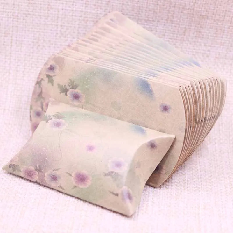 24pcs Floral Pillow-Shaped Jewelry Gift Boxes – Necklace & Earring Display Packaging 20x55x80mm