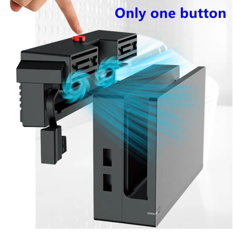 Nintendo Switch 2-Fan 5000RPM Cooling Fan — External USB Super Turbo Temperature Cooler for NS Console