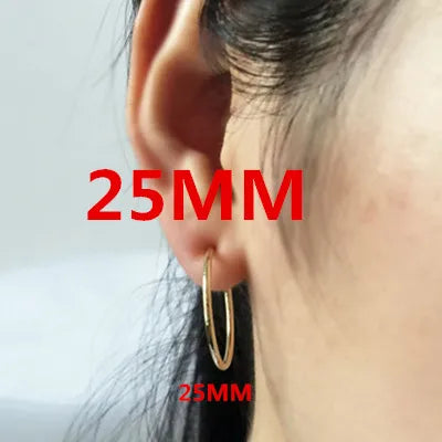 Unisex Clip-On Earrings – Invisible No-Piercing Spring Ear Cuffs, Small Circle Gold/Silver/Black Plated Jewelry for Women & Men