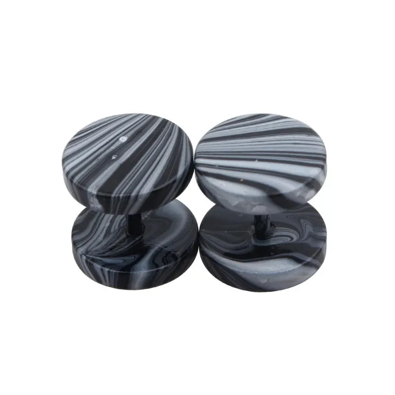 Stainless Steel Stud Earrings & Ear Plugs — Faux Punk Barbell Tunnels, Fake Piercing Gauges for Men & Women Body Jewelry