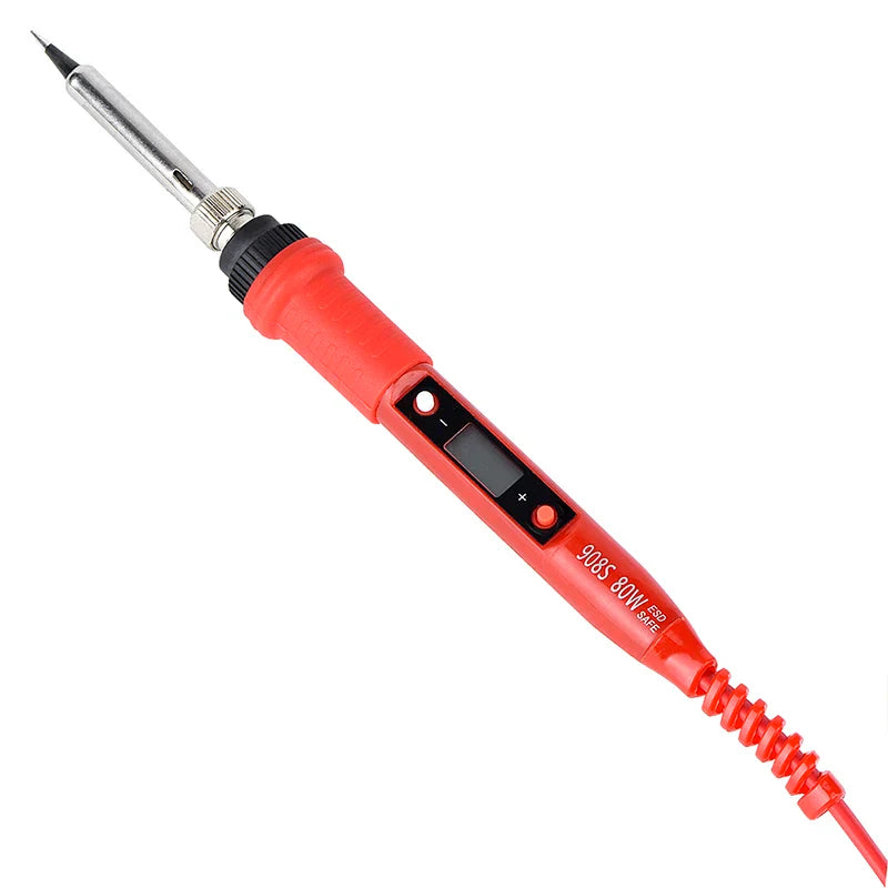 JCD 220V 80W LCD Electric Soldering Iron 908S – Adjustable Temperature with Quality Tips & Soldering Kit