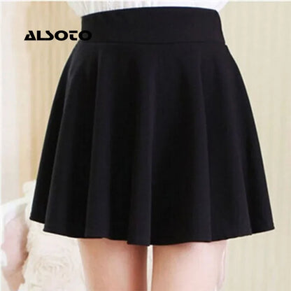 ALSOTO 2024 Women’s Elastic Waist Midi & Mini Skirt – Winter & Summer Fashion Saia Feminina