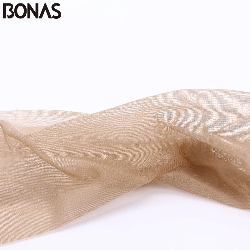 Women’s 20D Knee-High Stockings - 4-Pair Set of Sheer Transparent Long Socks