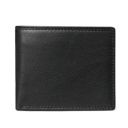 GENODERN Genuine Cow Leather Men’s Wallet with Coin Pocket – Vintage RFID Blocking Slim Male Purse Card Holder Leather Wallet