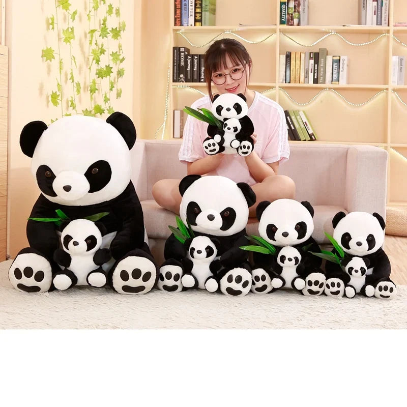 Panda Plush Toy Set - Cute Mother & Son Stuffed Animals for Kids, Girls, Gifts & Home Decor