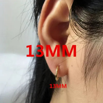 Unisex Clip-On Earrings – Invisible No-Piercing Spring Ear Cuffs, Small Circle Gold/Silver/Black Plated Jewelry for Women & Men