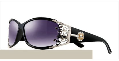 PARZIN Luxury Women’s Sunglasses – Designer Vintage Polarized Driving Shades with Hollow Lace