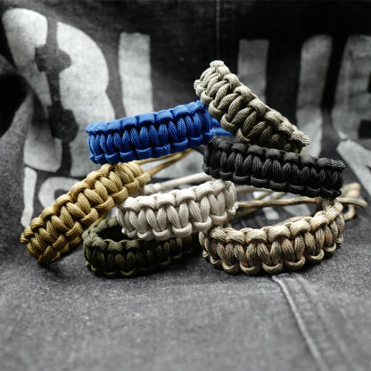 Adjustable Survival 550 Paracord Bracelet - Emergency Parachute Cord, Ideal for Camping, Hiking & Outdoor Adventures