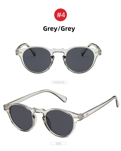 VIVIBEE 2025 Fashion Oval Small Sunglasses – Classic UV400 Clear Transparent Shades for Men & Women