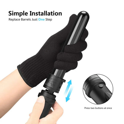 5-in-1 Rotating Hair Curler – Professional Salon Multifunctional Curling Iron with Interchangeable Barrels