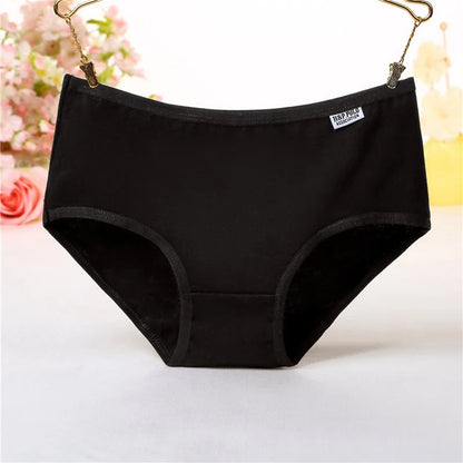 7Pcs/Lot Plus Size Women's Cotton Panties: Sexy Briefs, Lingeries Shorts Underpant Solid Panty - Female Intimates in 4XL