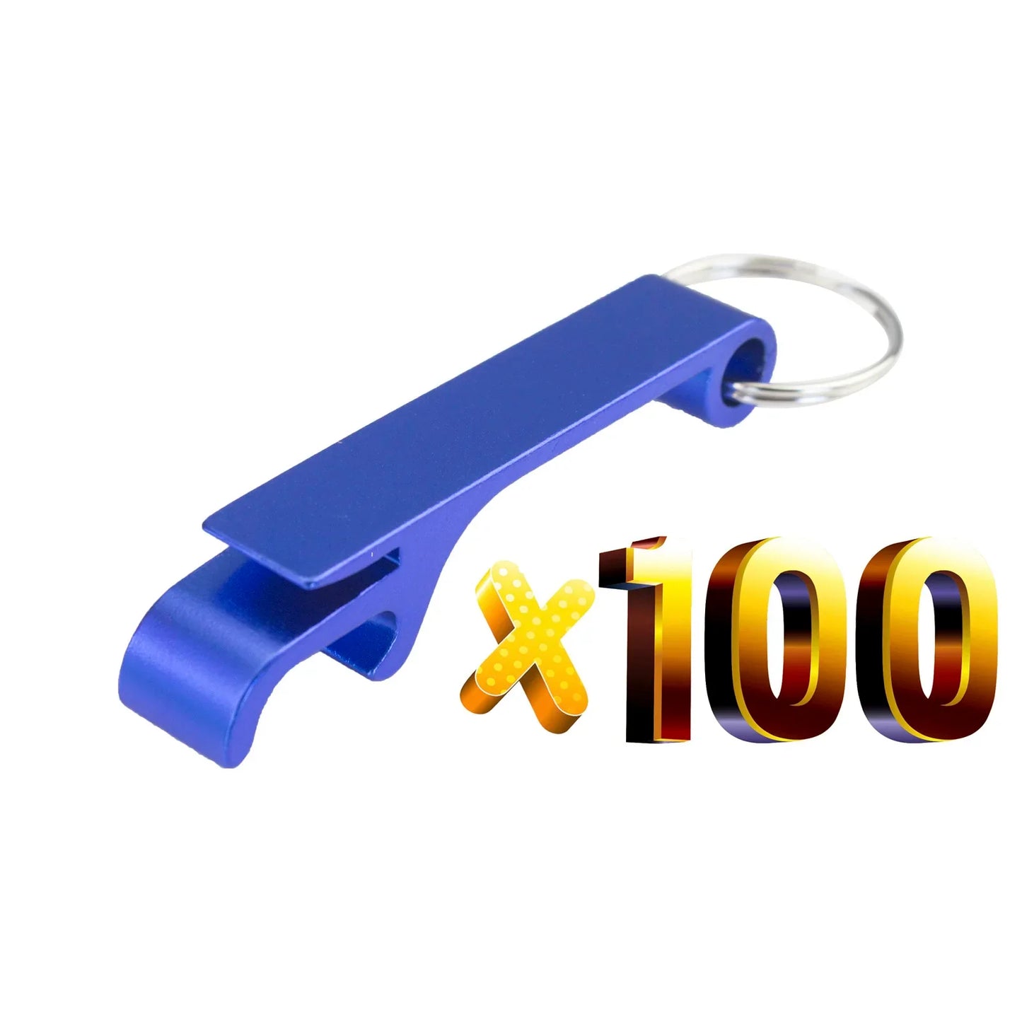 100pcs Custom Aluminum Can Opener Keychain — Portable Promotional Giveaway with Logo for Restaurants